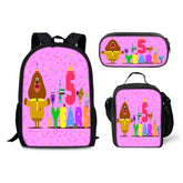Hey Duggee Schoolbag Backpack Lunch Bag Pencil Case 3pcs Set Gift for Kids Students